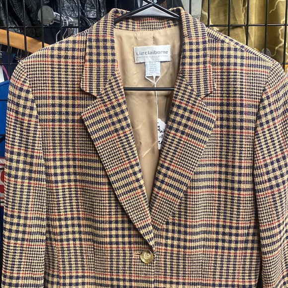 Vintage Liz Claiborne Petite Collection Plaid Blazer - Picture 2 of 8